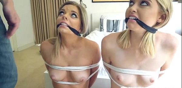  Holly Morgan and Cloe get tied up and fucked
